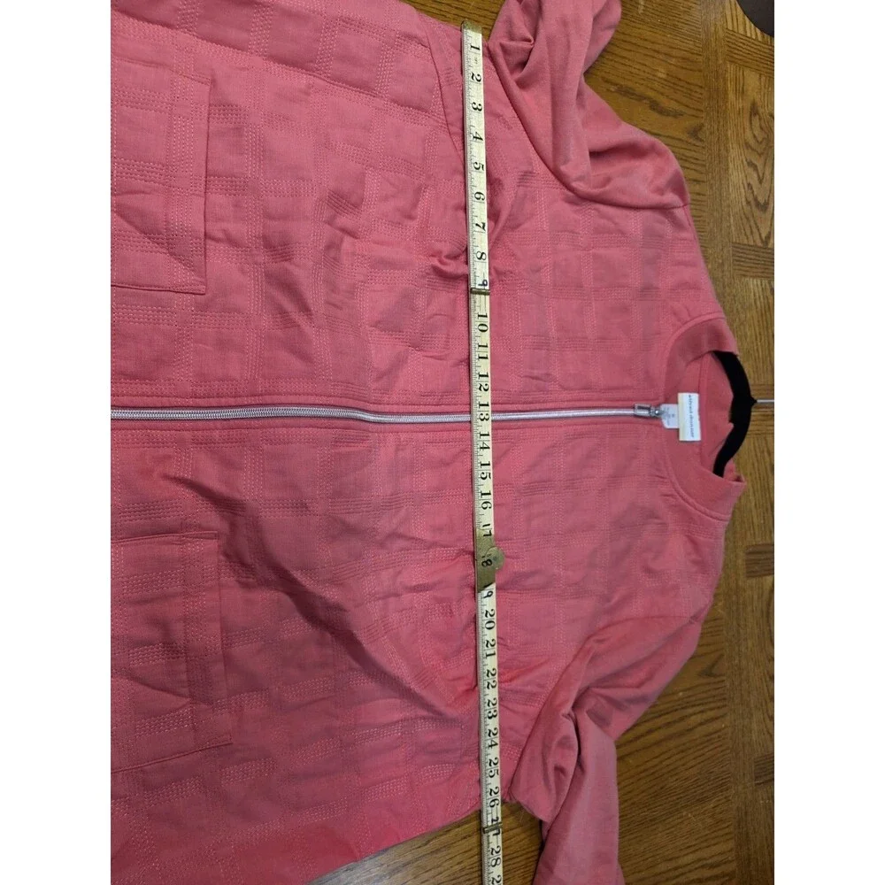 NWT Alfred Dunner Coral Pink Full Zip Light Jacket Plus Size 2X